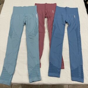 Gymshark Seamless Leggings Set in Blue and Pink, XS